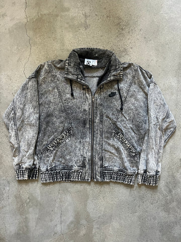 Vintage Nike Challenge Court Stone-Washed Denim Agassi Jacket (circa 1990s)