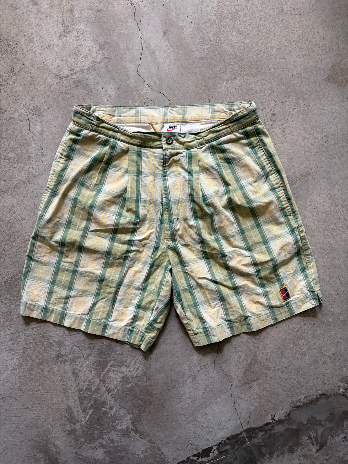 Vintage Nike Tennis Plaid Shorts (circa 1990s) (Sampras)