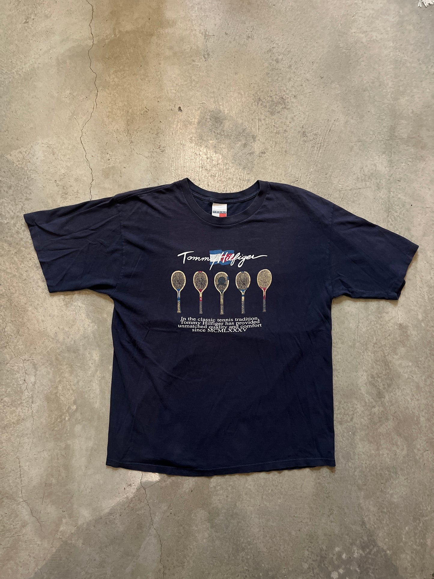 Vintage Tommy Hilfiger Official Tennis Team T-Shirt (circa 1990s)