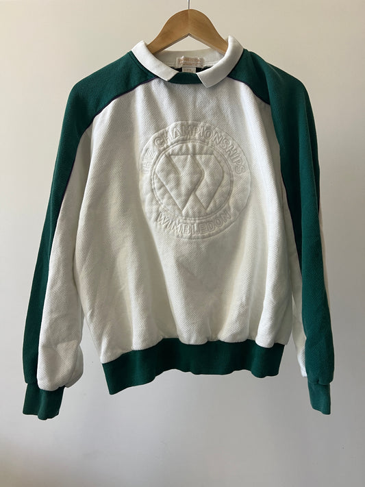 Vintage Wimbledon Collared Sweatshirt (circa 1990s)