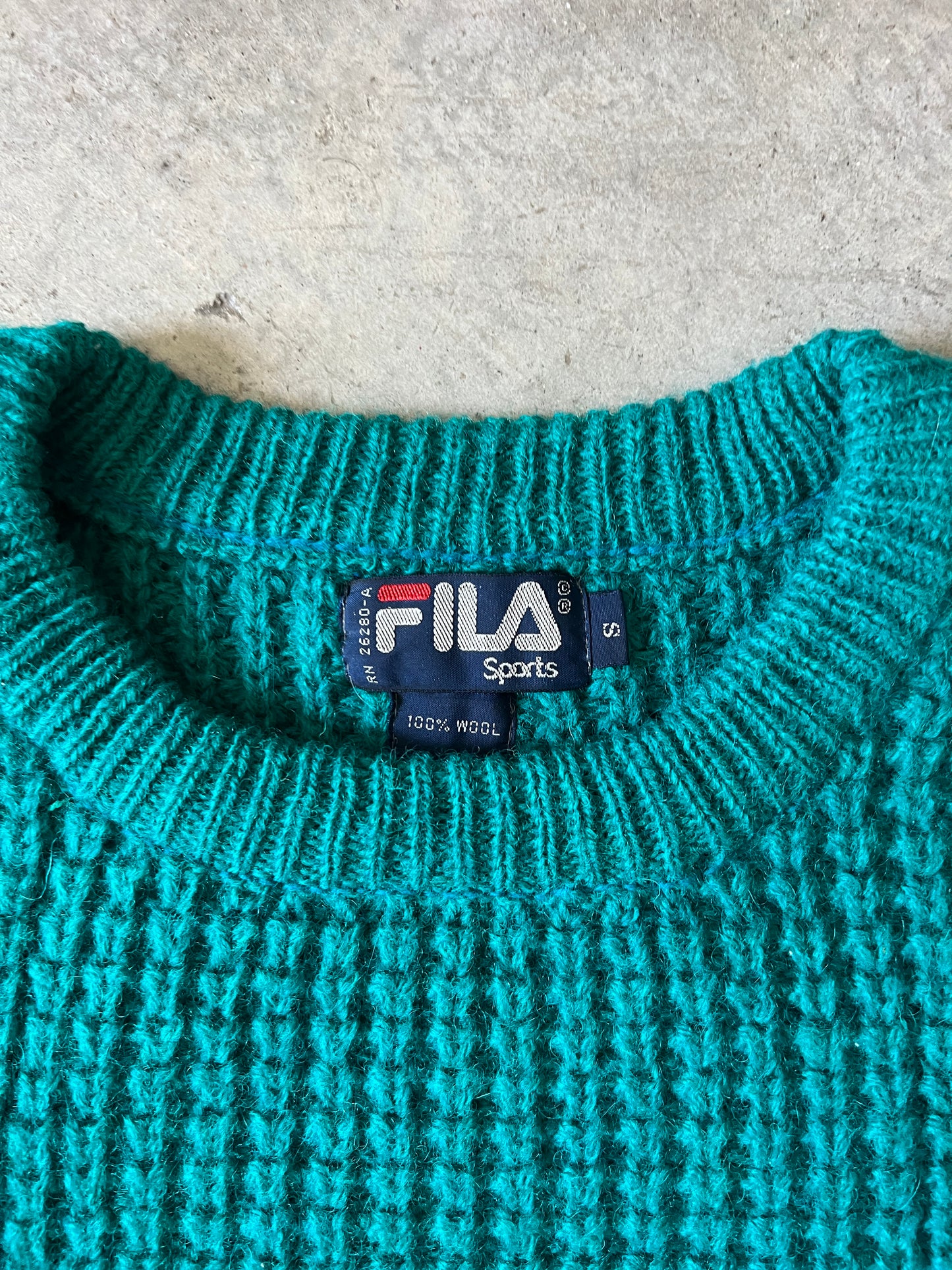 Vintage Fila Tennis Sweater (circa 1980s) (100% wool)